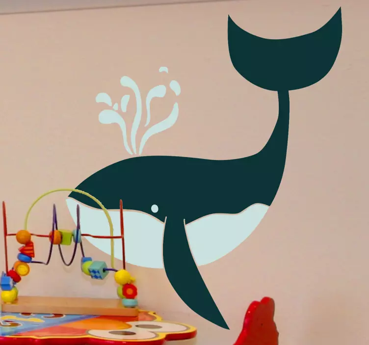 Sticker kinderkamer tekening walvis - TenStickers