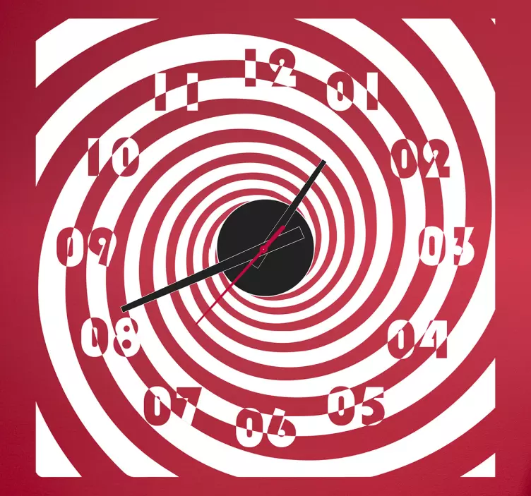 Sticker klok draaikolk sierlijk - TenStickers