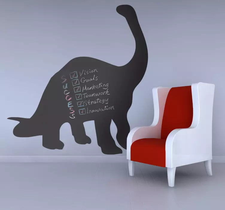 Sticker krijtbord diplodocus - TenStickers