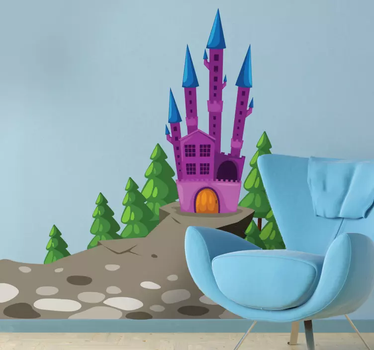 Sticker kwaadaardig kasteel - TenStickers