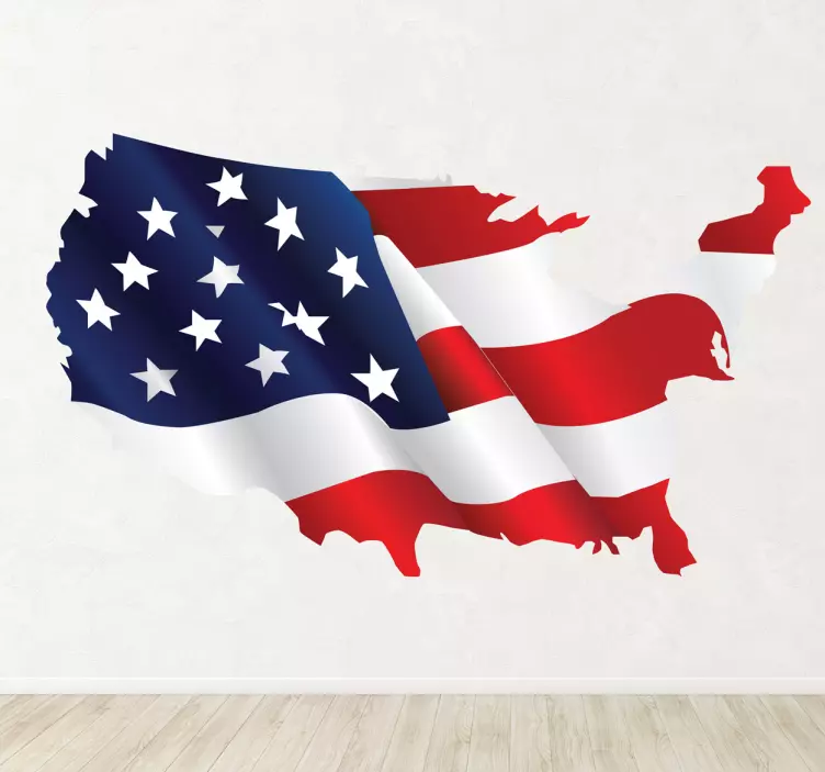Sticker land en vlag Amerika USA - TenStickers