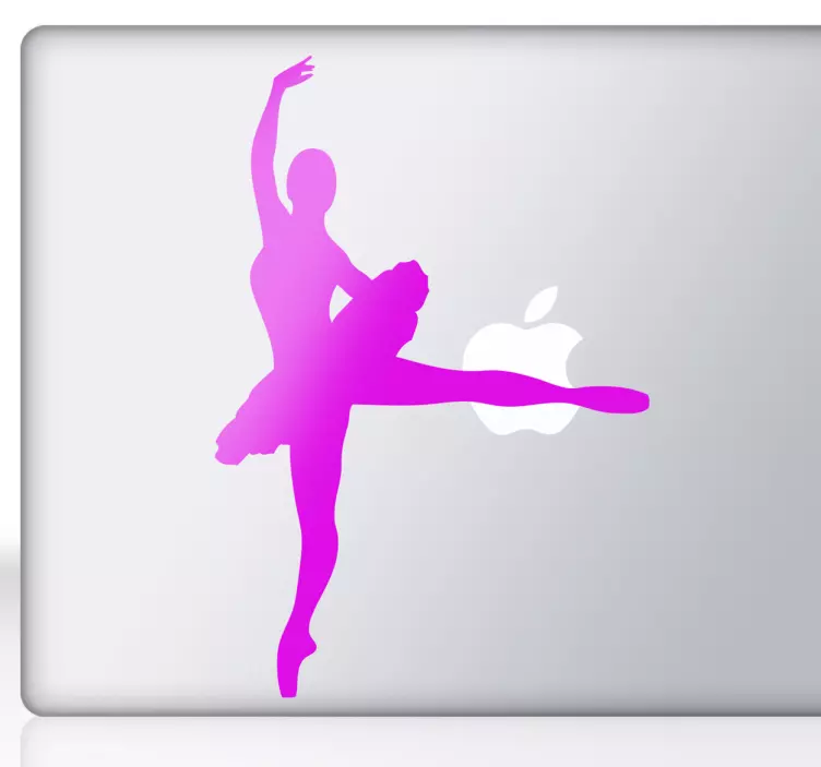 Sticker voor Macbook ballerina - TenStickers