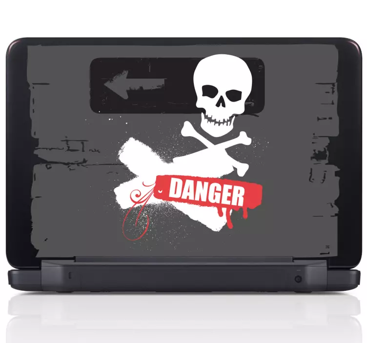 Sticker Laptop Danger Doodskop - TenStickers