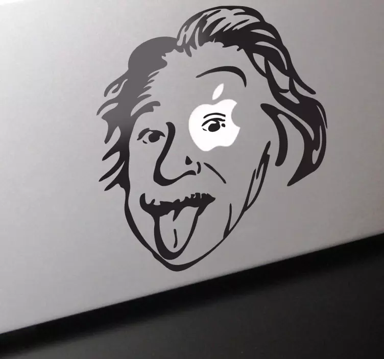 Sticker laptop einstein APPLE - TenStickers