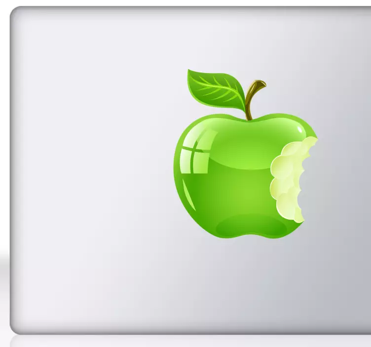 Sticker Laptop Groene appel - TenStickers