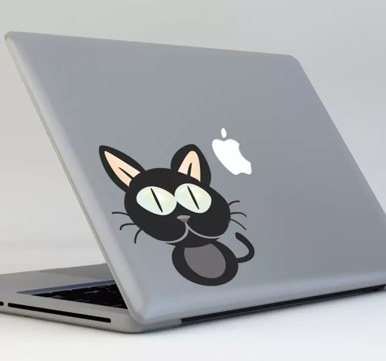 Sticker laptop kat - TenStickers