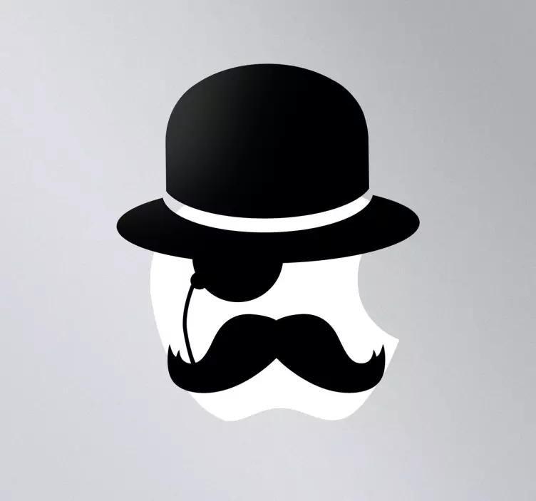 Sticker laptop Mac gentleman - TenStickers