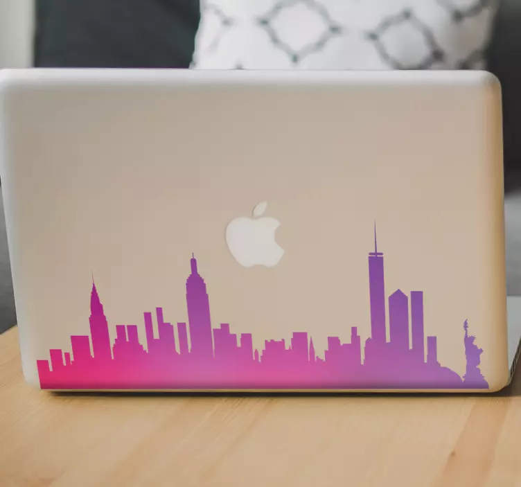 Sticker laptop New York skyline - TenStickers
