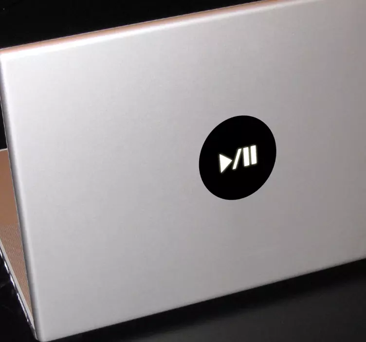 Sticker Laptop Play en Pause - TenStickers
