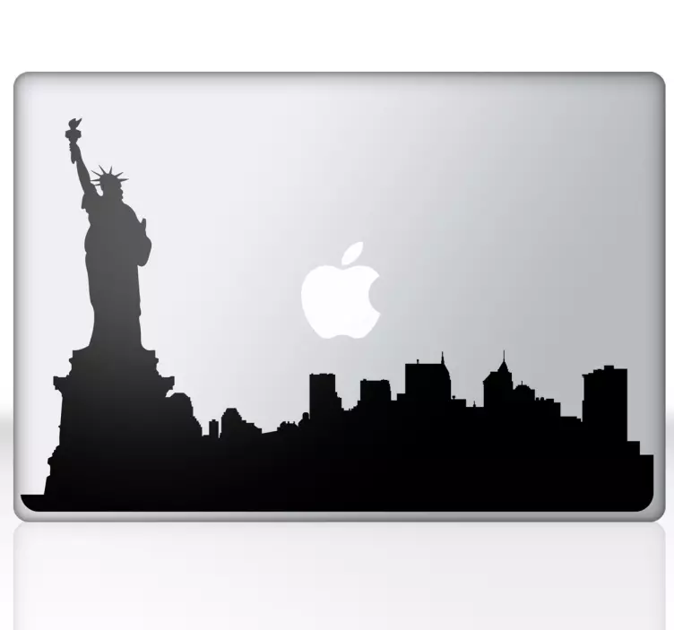 Sticker voor Macbook skyline New York - TenStickers