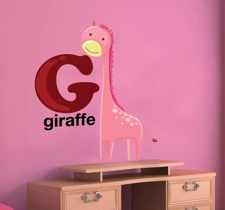 Sticker letter G van Giraffe - TenStickers