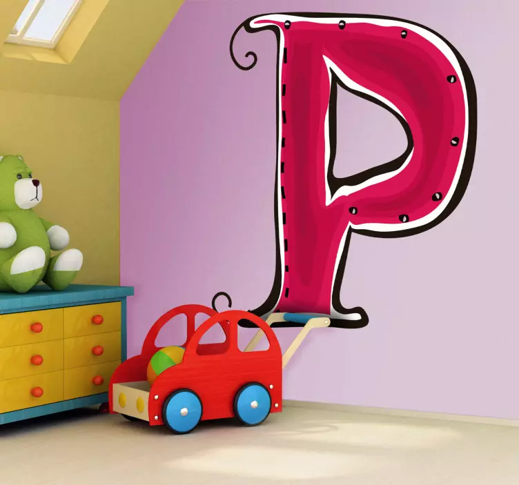 Sticker letter P slaapkamer - TenStickers