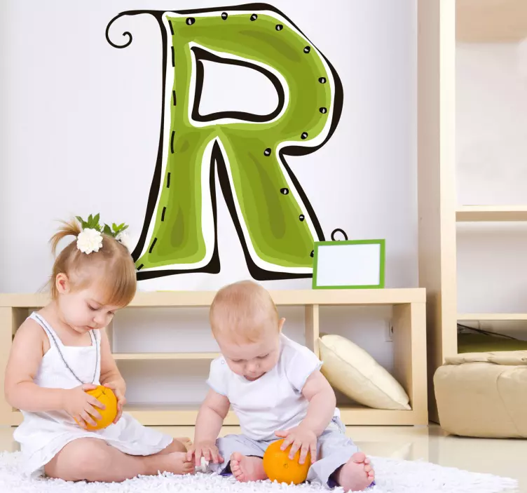 Sticker letter R slaapkamer - TenStickers