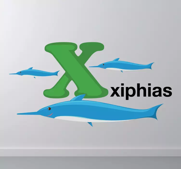 Sticker letter X dieren alfabet - TenStickers