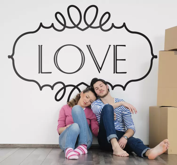 Sticker love kader - TenStickers