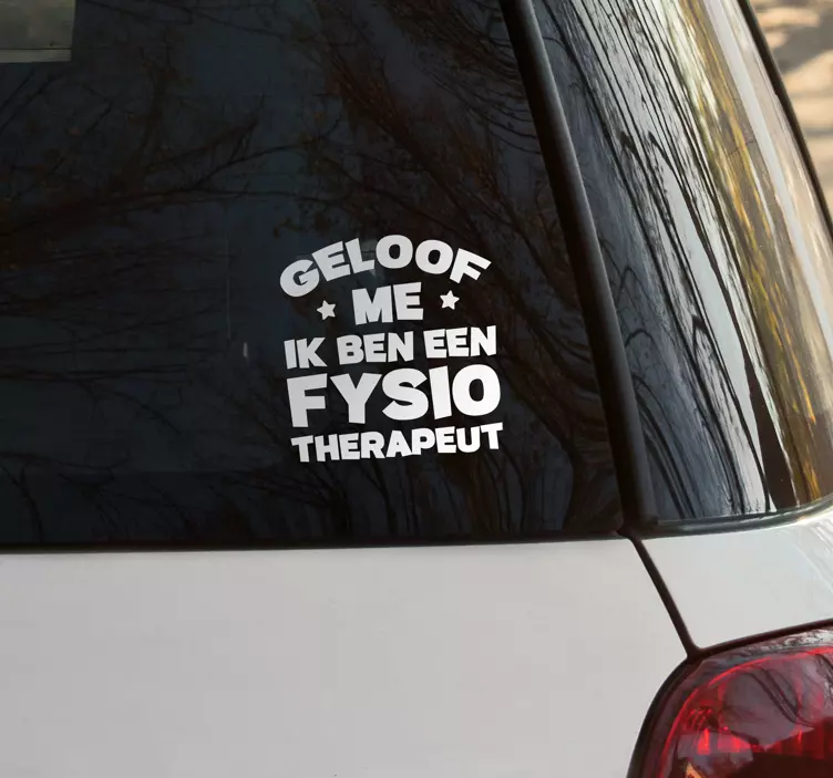 sticker met ik ben fysiotherapeut - TenStickers