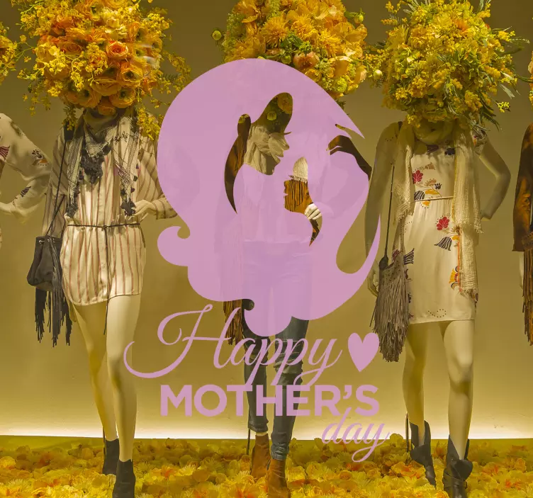 Sticker Moeder Dochter Happy Mother´s day - TenStickers