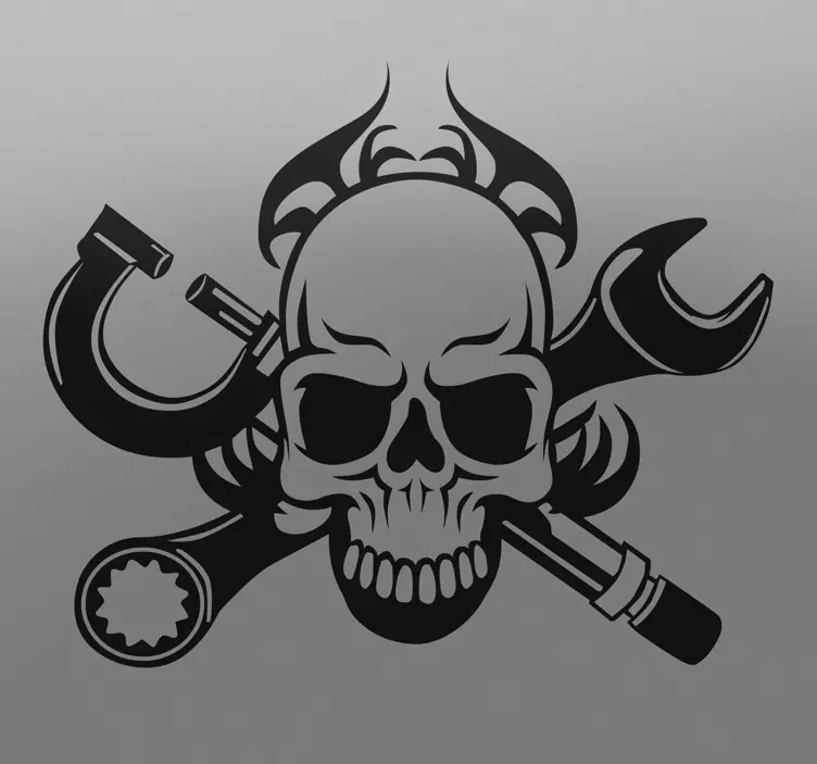 Sticker motor doodskop - TenStickers