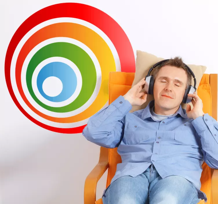 Sticker multikleur rond - TenStickers