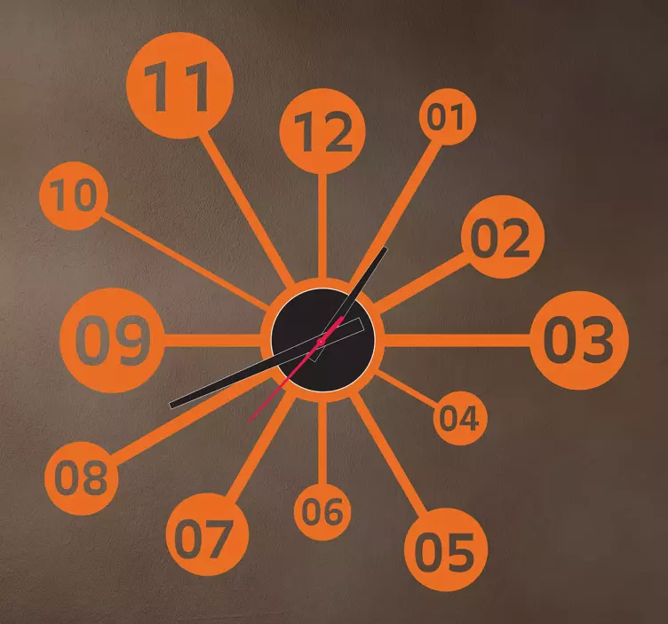 Sticker muurklok wetenschap - TenStickers