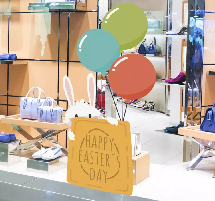 Sticker Paashaas happy easter´s day - TenStickers