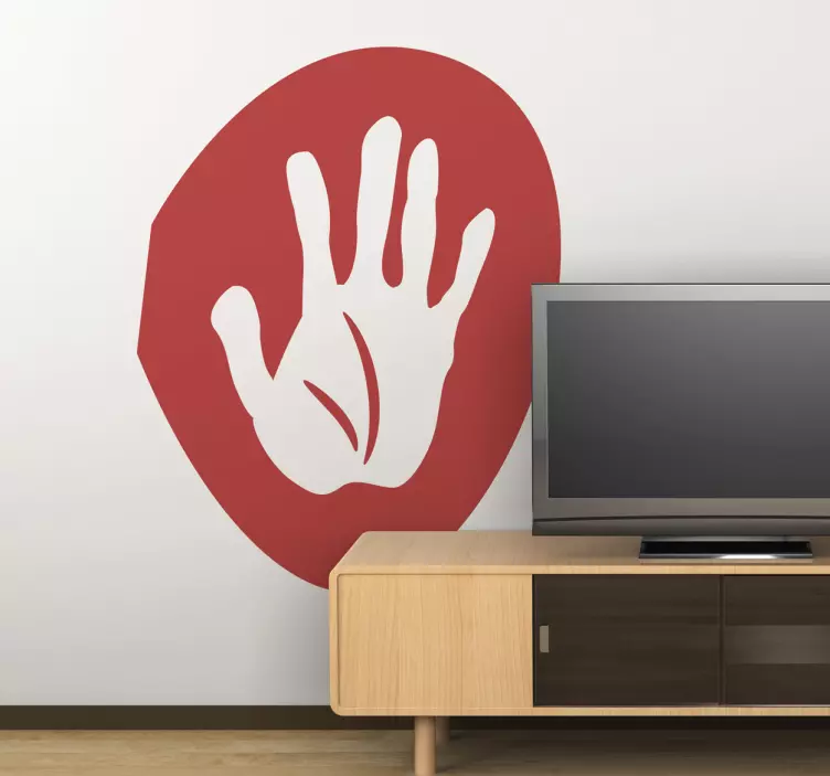 Sticker palm hand - TenStickers