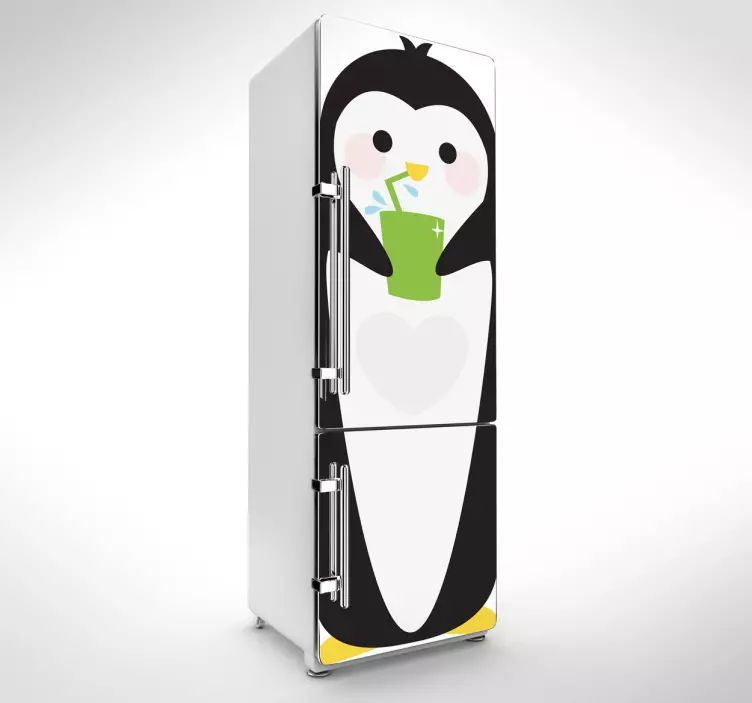 Koelkast sticker pinguin diepvries - TenStickers