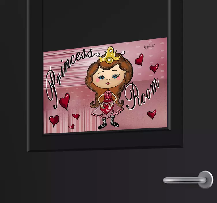 Sticker prinses hartjes kind - TenStickers