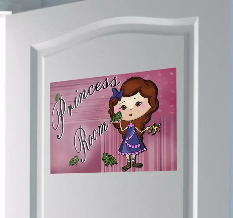 Sticker prinses kamer deur - TenStickers