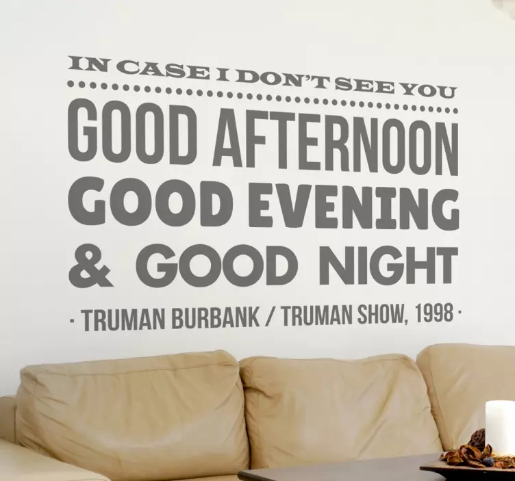 Sticker quote ´The Truman show´ - TenStickers