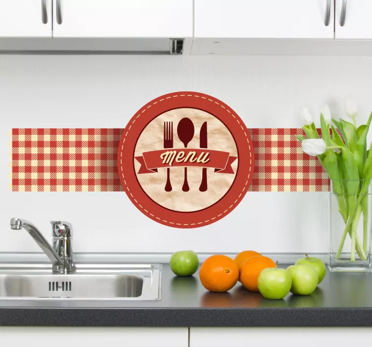 Sticker retro logo menu - TenStickers