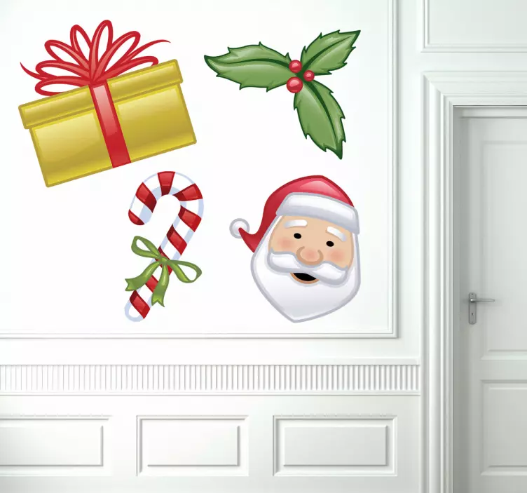 Sticker set kerstmis kerst - TenStickers