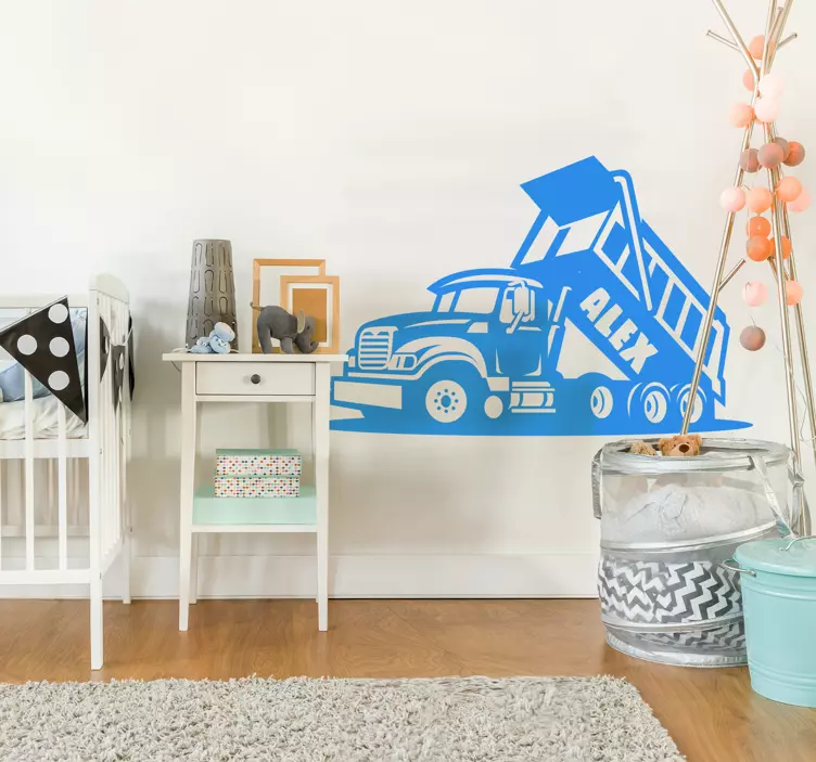 Sticker silhouet van kiepwagen - TenStickers