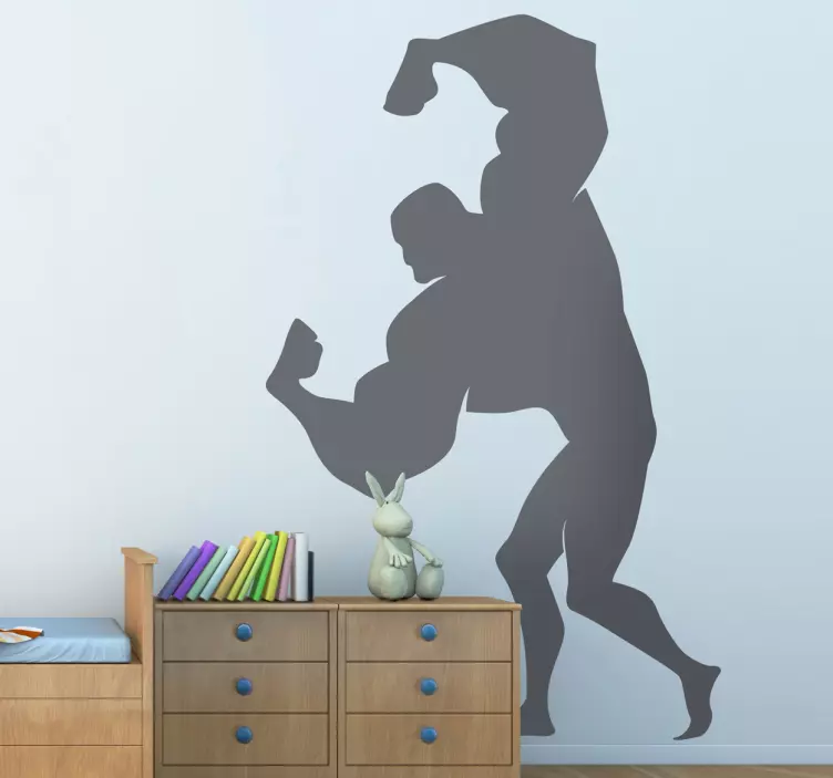 Sticker silhouette pose gespierde man - TenStickers