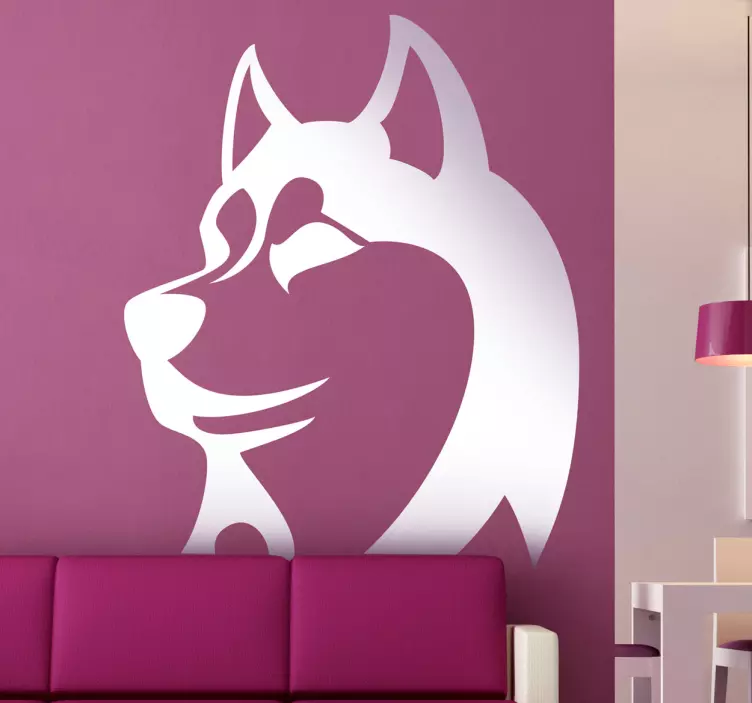 Sticker silhouette siberische husky - TenStickers