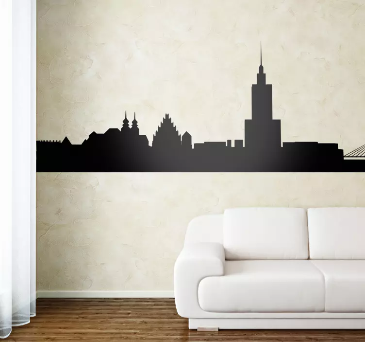Sticker Skyline Warschau - TenStickers