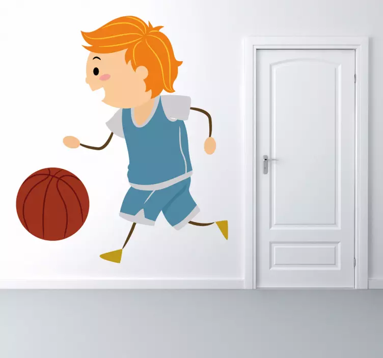 Sticker sport basketbal kinderen - TenStickers