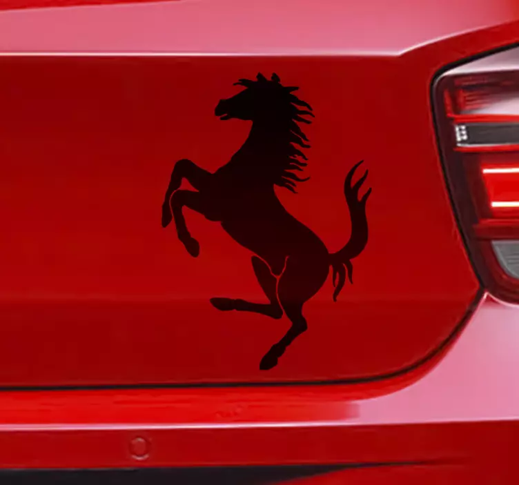 Autosticker steigerend paard Ferrari - TenStickers