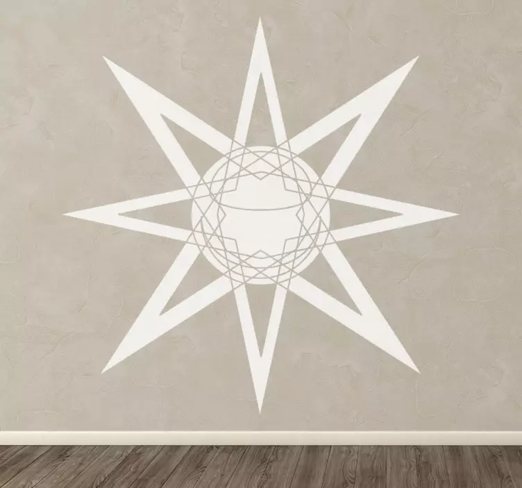 Sticker ster kompas - TenStickers