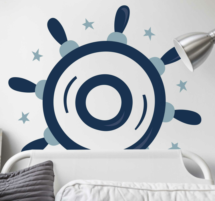 Sticker stuur roer ouderwets - TenStickers