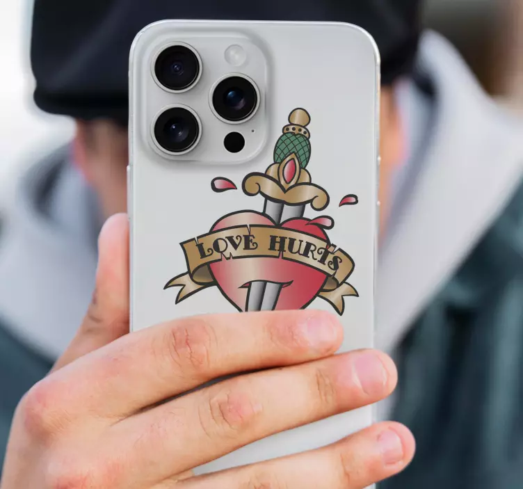 Sticker Tattoo love hurts - TenStickers