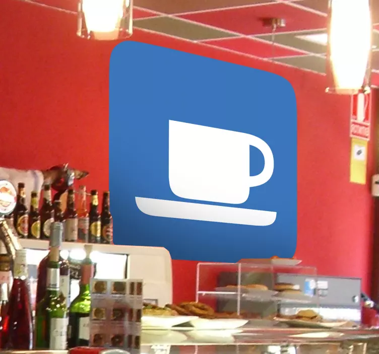Sticker teken cafetaria - TenStickers