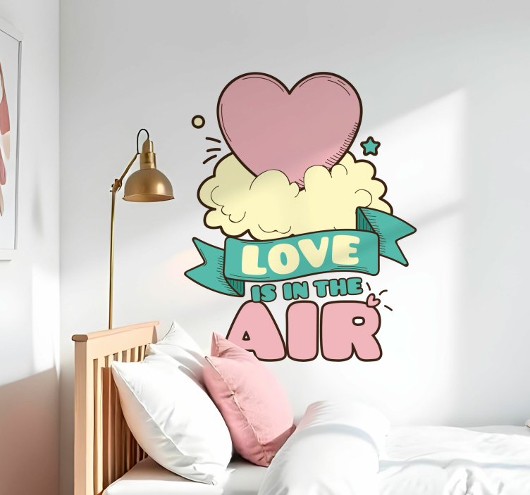 Sticker tekening love is in the air - TenStickers