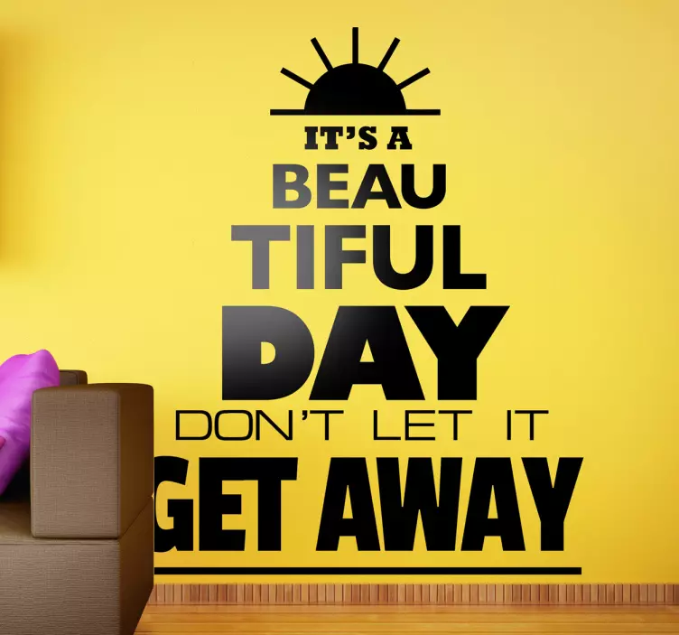 Sticker tekst beautiful day - TenStickers