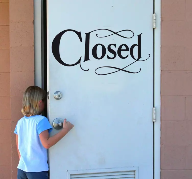 Sticker tekst Closed - TenStickers