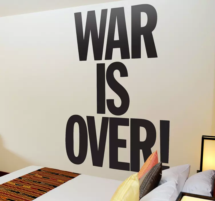 Sticker tekst war is over - TenStickers