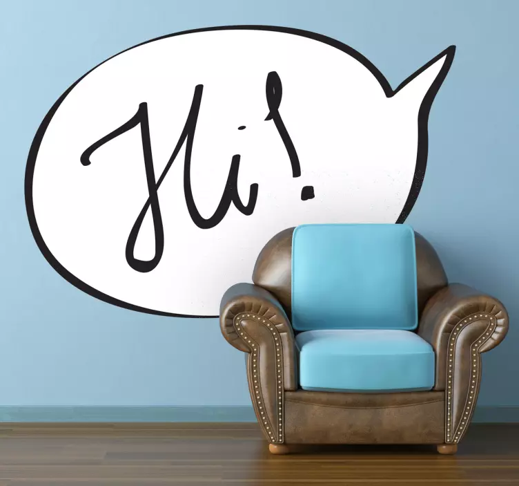 Sticker tekstballon Hi - TenStickers