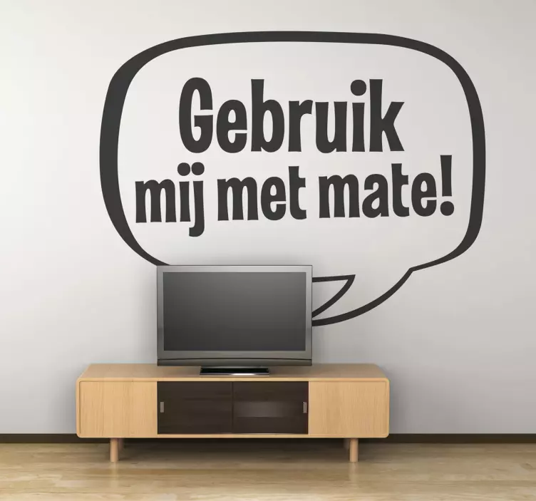 Sticker televisie gebruik mij met mate - TenStickers