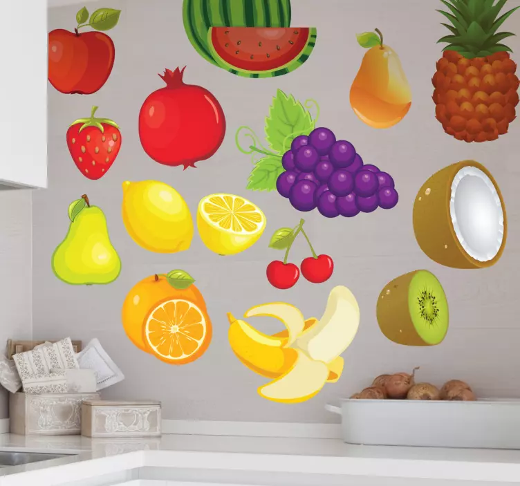 Sticker varias frutas - TenStickers