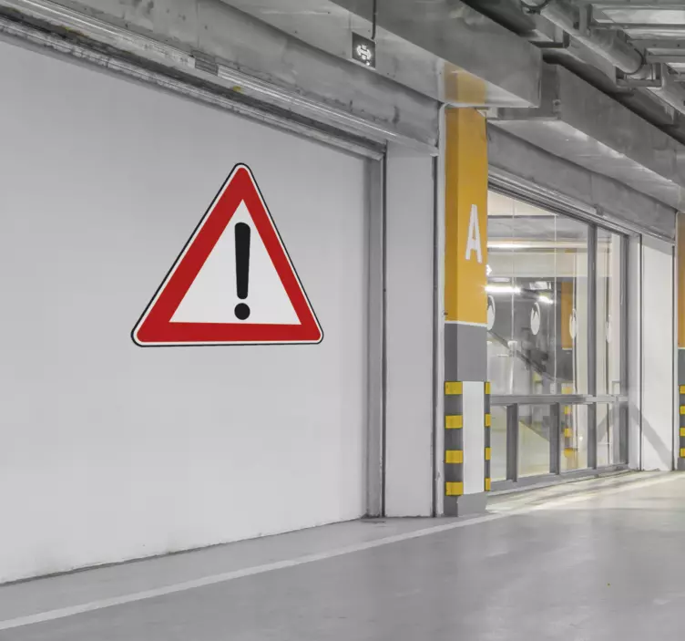 Sticker verkeersbord pas op - TenStickers